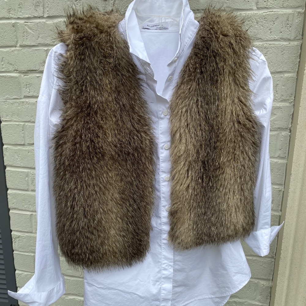 Salian faux fur vest small brown